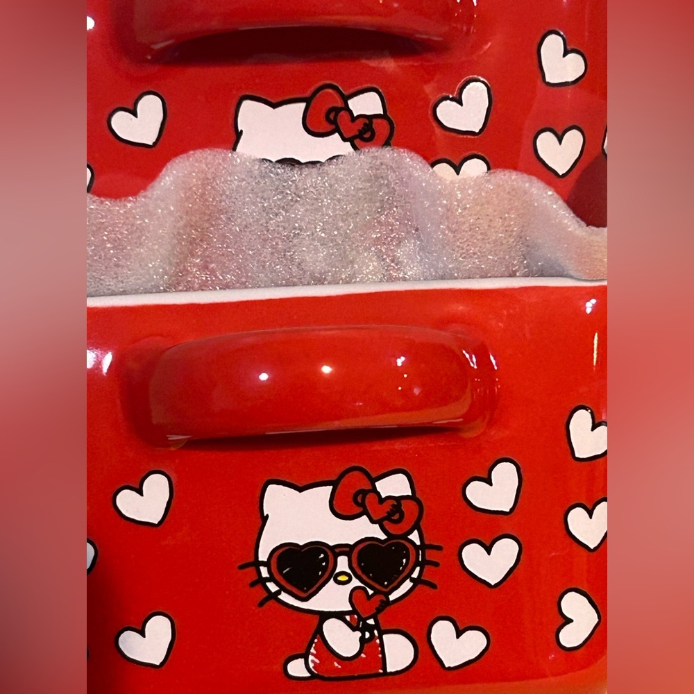 HELLO KITTY Hearts & Sunglasses  Mini Ceramic Loaf Pan Set Of 2 Made By Sanrio - Picture 7 of 8